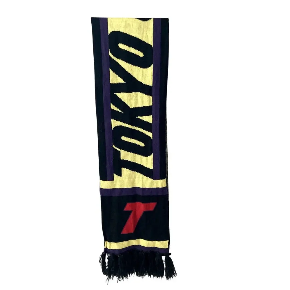 Art Class Tokyo Circuit Fringed Knit Acrylic Scarf #2